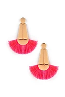 Vibrant Geometric Tassel Earrings