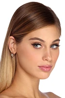 Square Frame Stud Earrings
