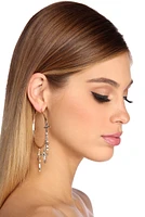 Cross Hoop Earrings