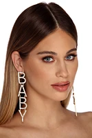 Baby Girl Rhinestone Earrings
