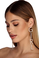 Baby Girl Rhinestone Earrings