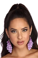 Tiered Diamond Tassel Earrings