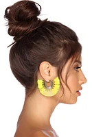 Full Fan Tassel Earrings