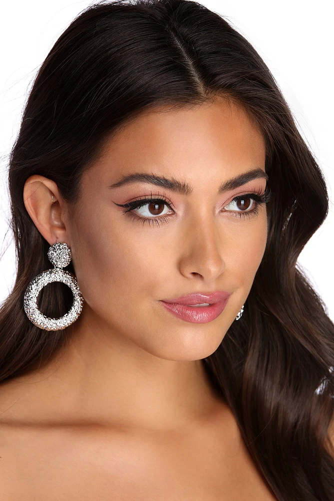 O Ring Textured Earrings
