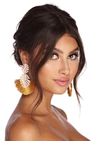 Tropic Tassel Fanned Earrings