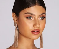 Boho Tassel Floral Earrings