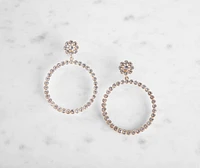 Bling And Bloom Hoop Earrings