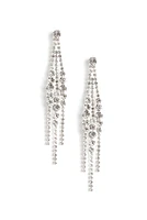 Rhinestone Fringe Duster Earrings