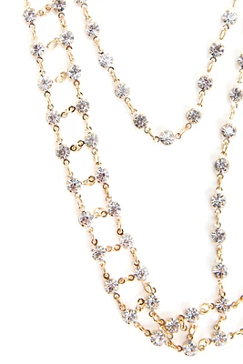 Rhinestone Choker Bra Chain