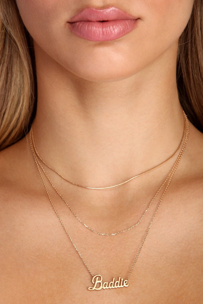 Baddie Script Necklace Pack
