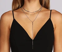 3 Row Luxe Lariat Layered Necklaces