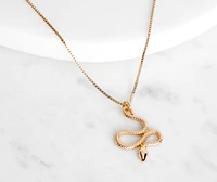 Dainty Snake Pendant Necklace