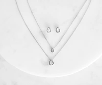 Petite Cubic Zirconia Necklace Set