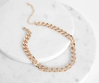Rhinestone Chain Necklace