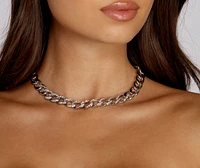 Rhinestone Chain Necklace