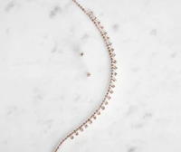 Dainty Rhinestone Choker and Studs Set