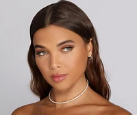 Dainty Rhinestone Choker Set