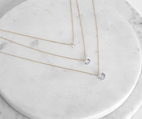 Third Times A Charm Cubic Zirconia Necklace Set