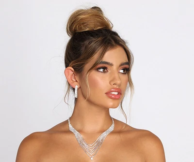 Lead Me To You Rhinestone Necklace Set
