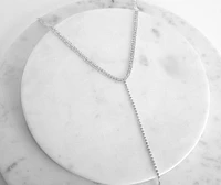 Touch Dainty Rhinestone Lariat Choker