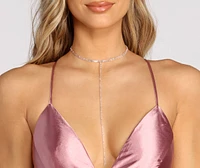 Touch Dainty Rhinestone Lariat Choker