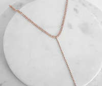 Touch Dainty Rhinestone Lariat Choker