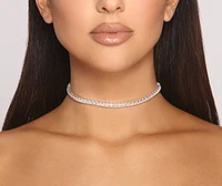 Luxe Square Rhinestone Choker