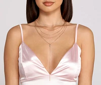 Trendy Chic Layered Lariat Necklace