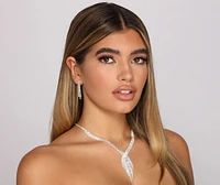Bling On The Beauty Necklace And Earrings Set