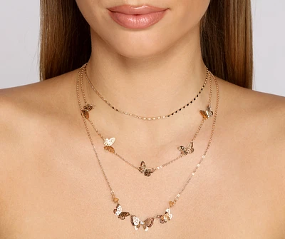 Effortless And Trendy Three-Pack Necklace Set