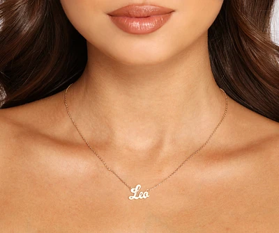 Leo Script Necklace