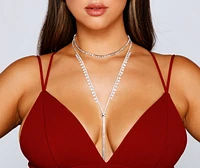 Simply Stunning Rhinestone Lariat Necklace