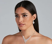 Sparkly Statements Collar Necklace And Earrings