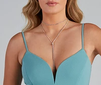 Touch Of Glam Choker Lariat Necklace Set