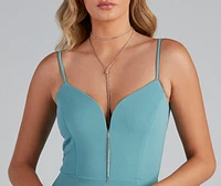 Touch Of Glam Choker Lariat Necklace Set