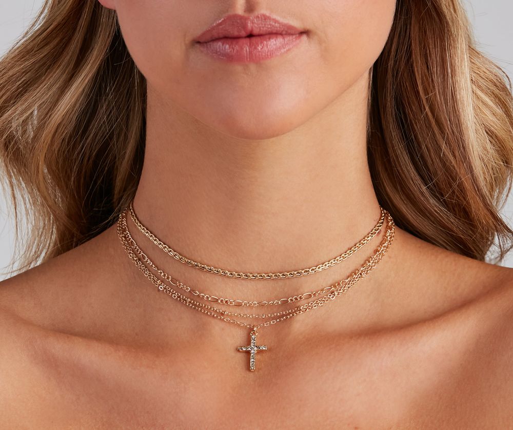 Sterling Gifts Cross in Heart Rhinestone Necklace w/18 Inch Chain Christian  Inspirational - Walmart.com