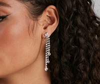 Glamorous Life Rhinestone Fringe Choker Set
