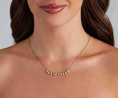 Minimalistic Charm Dainty Rhine Necklace