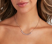 Minimalistic Charm Dainty Rhine Necklace