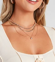 Catch My Glam Rhine Layer Necklace