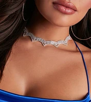 Luxe Glam Rhinestone Choker Necklace