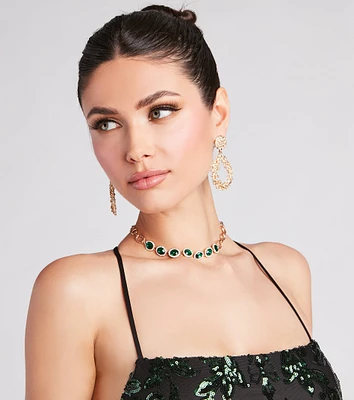 The Mood For Glamour Gemstone Choker Necklace