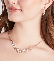 Sparkle Up The Night Rhinestone Necklace And Earrings Set