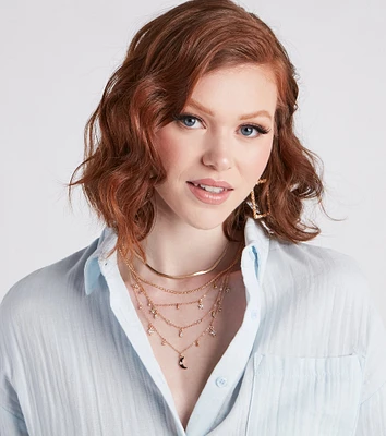 Chic Celestial Charm Necklace Set