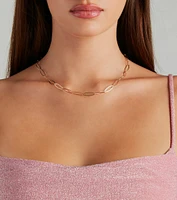 Classic And Sleek Dainty Chain Choker Necklace