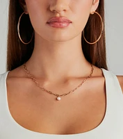 Pearl Of Fashion Dainty Chain Link Necklace