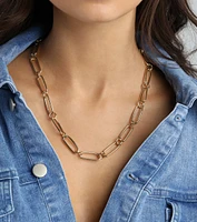 Sleek Details Chain-Link Necklace