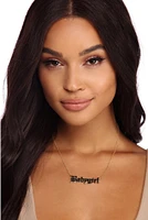 Babygirl Dainty Script Necklace