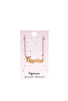 Zodiac Script Necklace