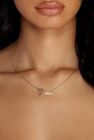 Zodiac Script Necklace